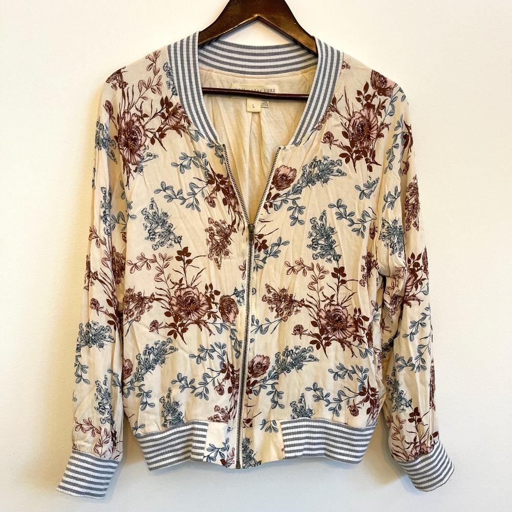 Floral Saltwater Luxe Zip-Up Jacket - LIKE NEW